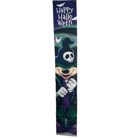 Disney Mickey Mouse Long Halloween Banners Trick Or Treat Vampire Witch 11.5x72 - Picture 3 of 13